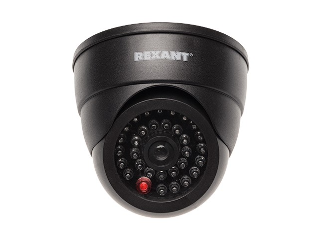 Муляж камеры внутренней, купольная с вращающимся объективом (черная) REXANT (45-0230)