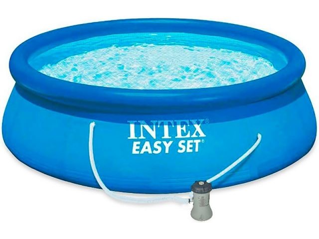 Надувной бассейн Easy Set, 396х84 см + фильтр-насос 220 В, INTEX (от 6 лет) (28142NP)